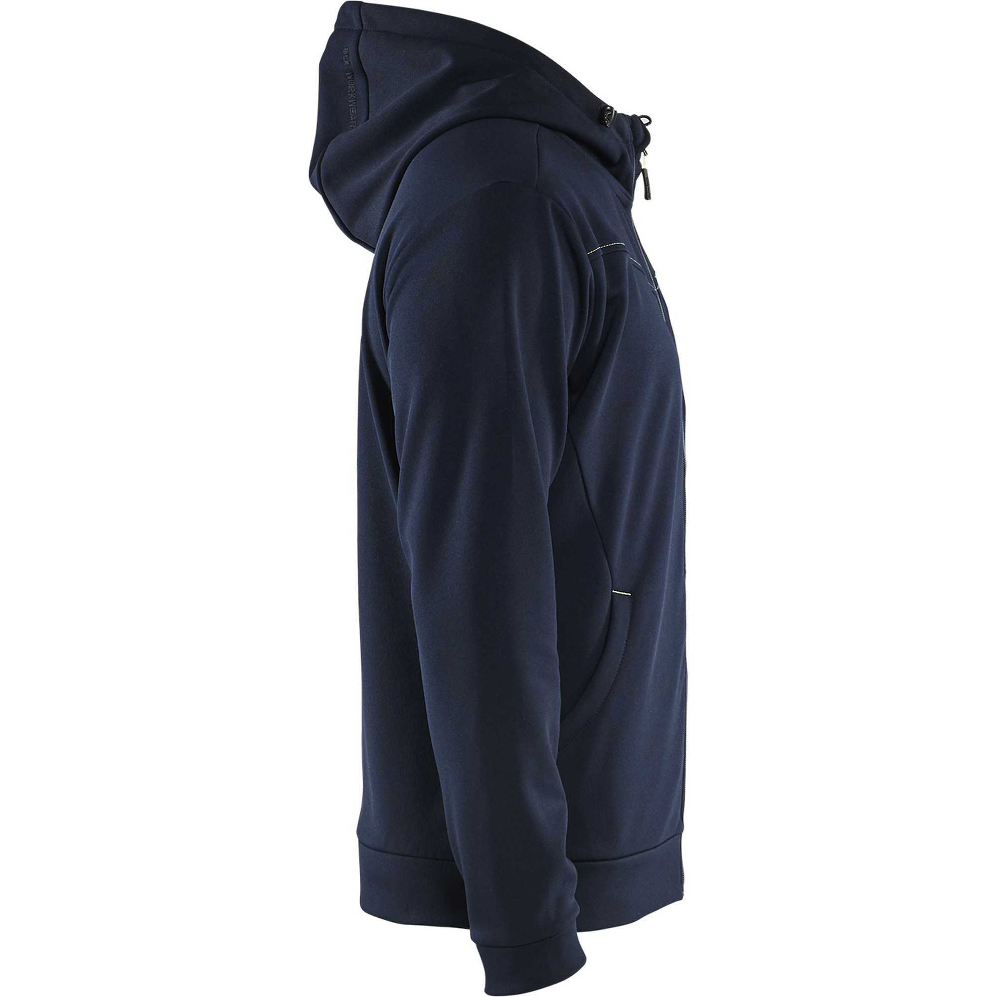 Blaklader Zip Hoodie, Dark Navy/Yellow (2)