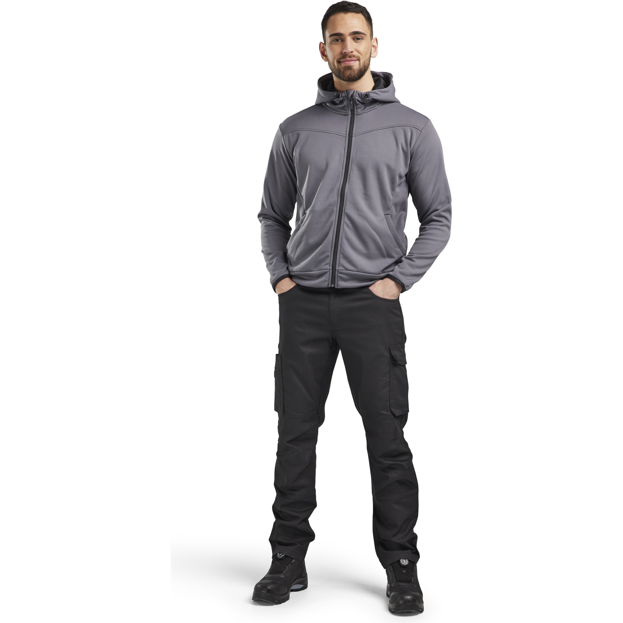Blaklader Zip Hoodie, Medium Grey/Black (5)