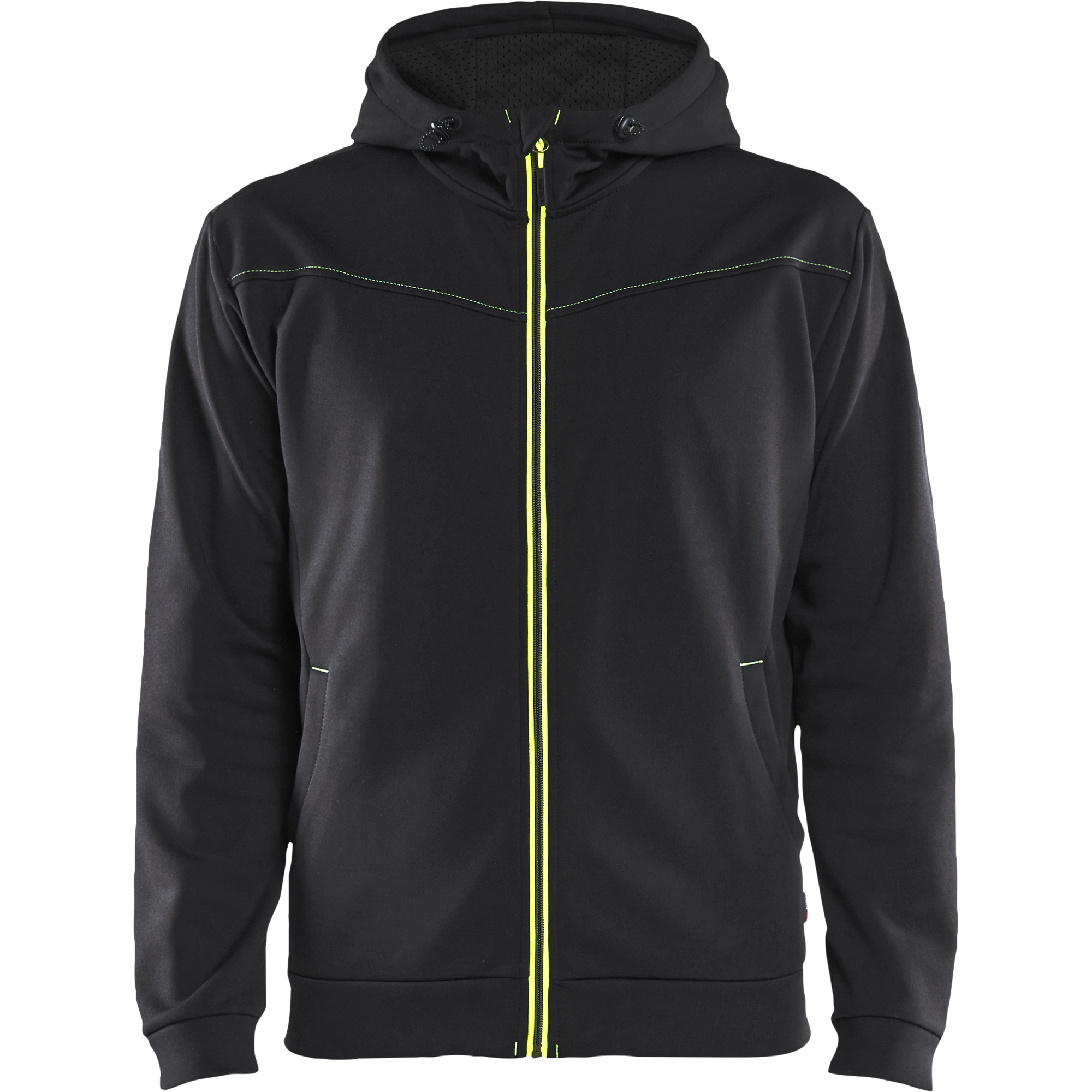 Blaklader Zip Hoodie, Black/Yellow