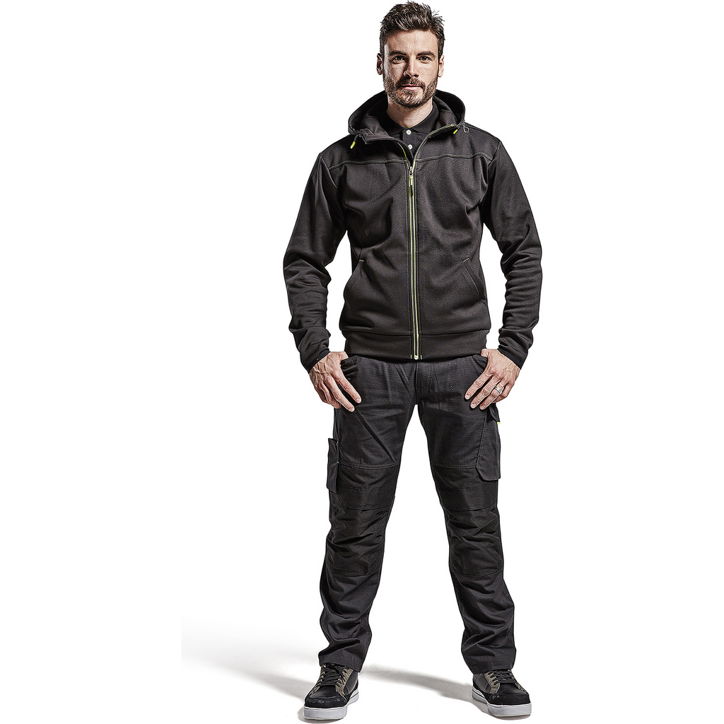 Blaklader Zip Hoodie, Black/Yellow (5)