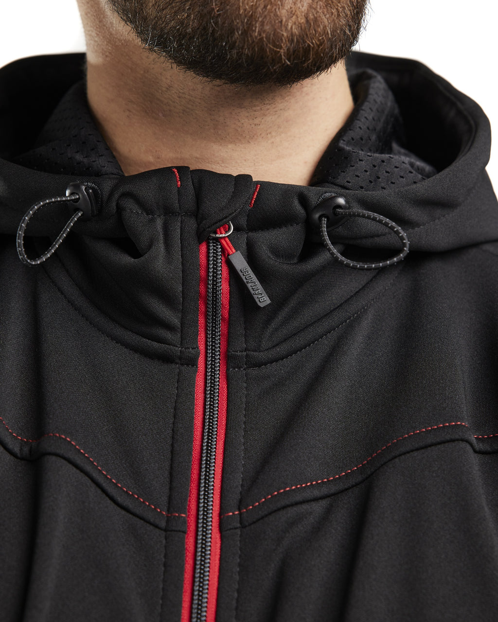 Blaklader Zip Hoodie, Black/Red (8)
