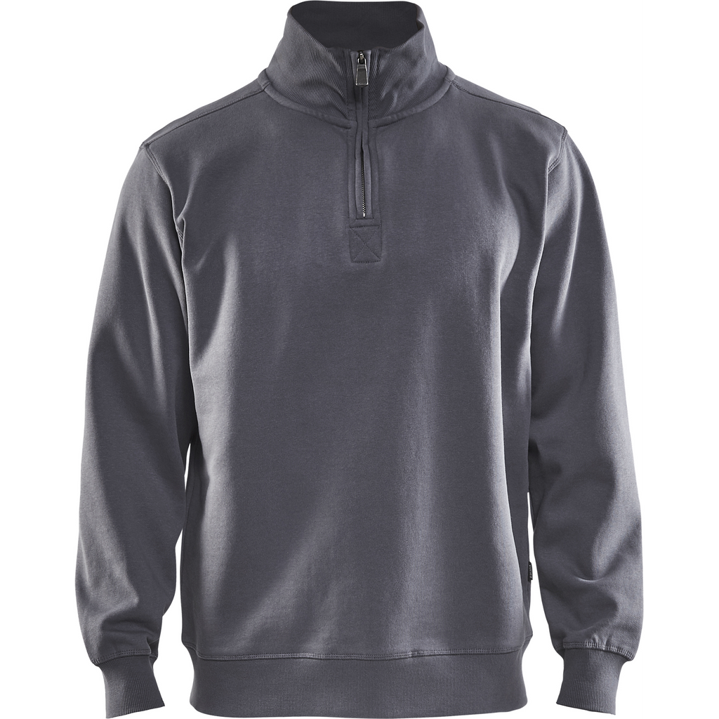 Blaklader Sweatshirt with Collar, Grey