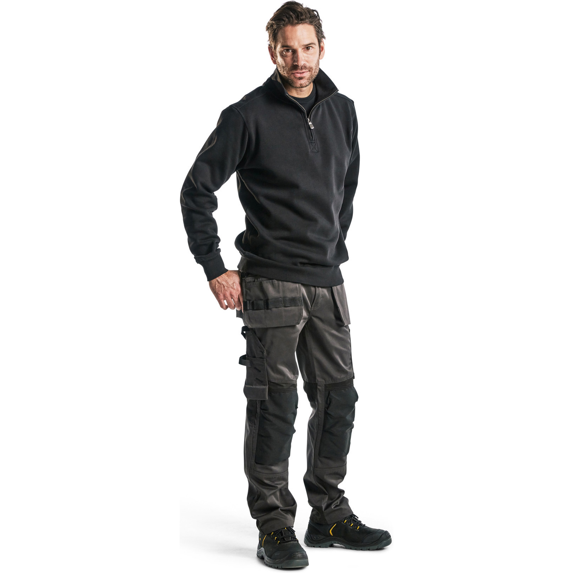 Blaklader Sweatshirt with Collar, Black (4)
