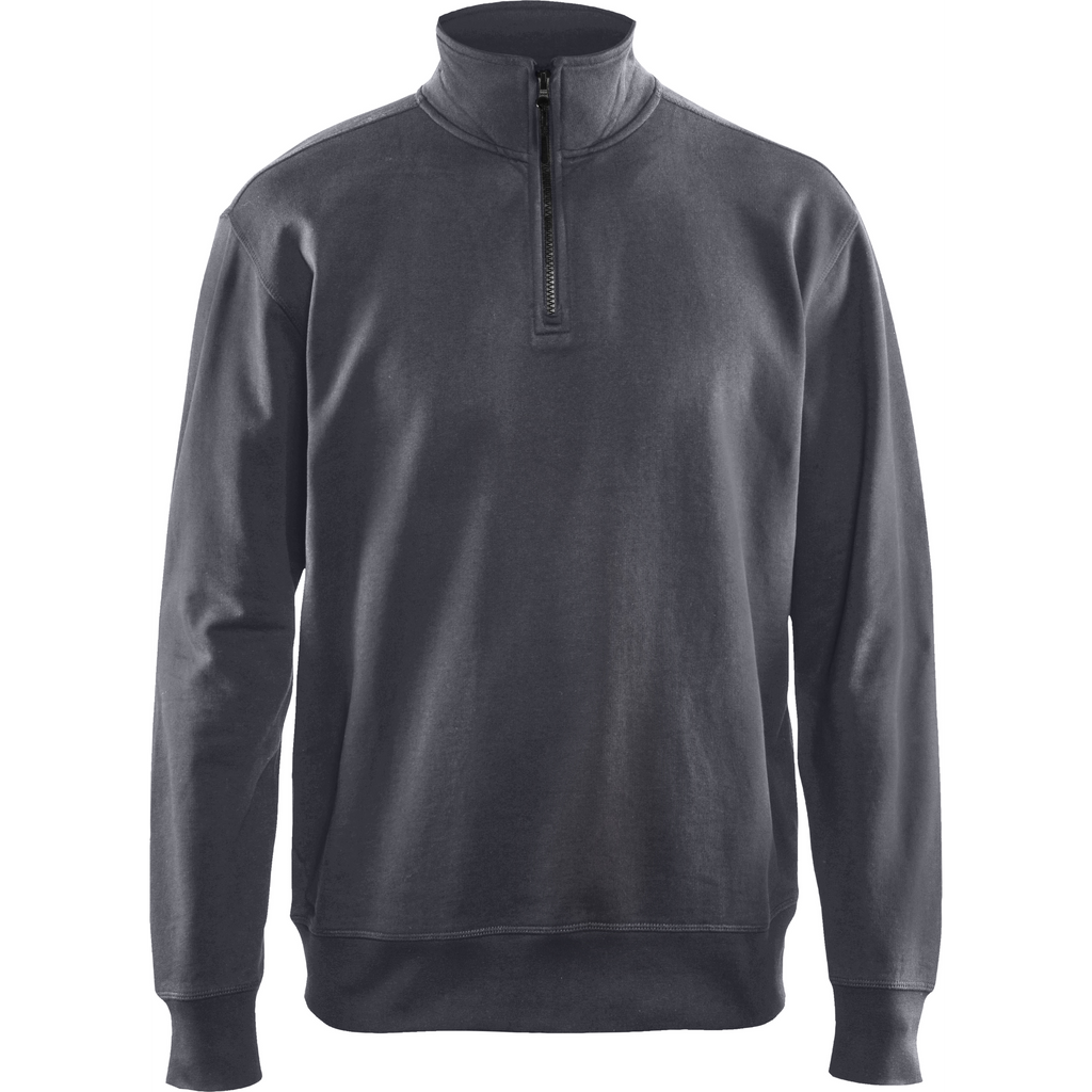 Blaklader Half-Zip Sweatshirt, Medium Grey