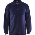 Blaklader Flame Resistant Long Sleeve Polo, Navy