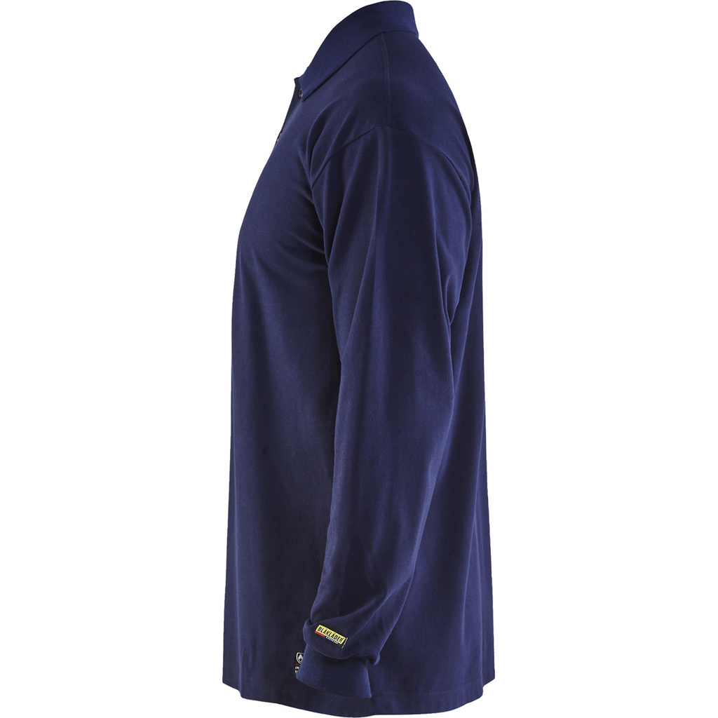 Blaklader Flame Resistant Long Sleeve Polo, Navy (3)