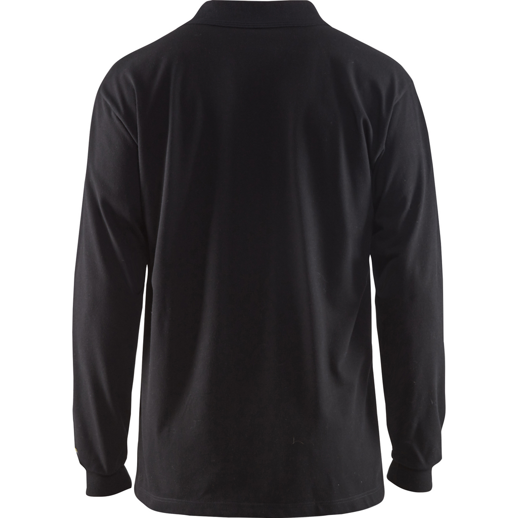 Blaklader Flame Retardant Long Sleeve Polo, Black (4)