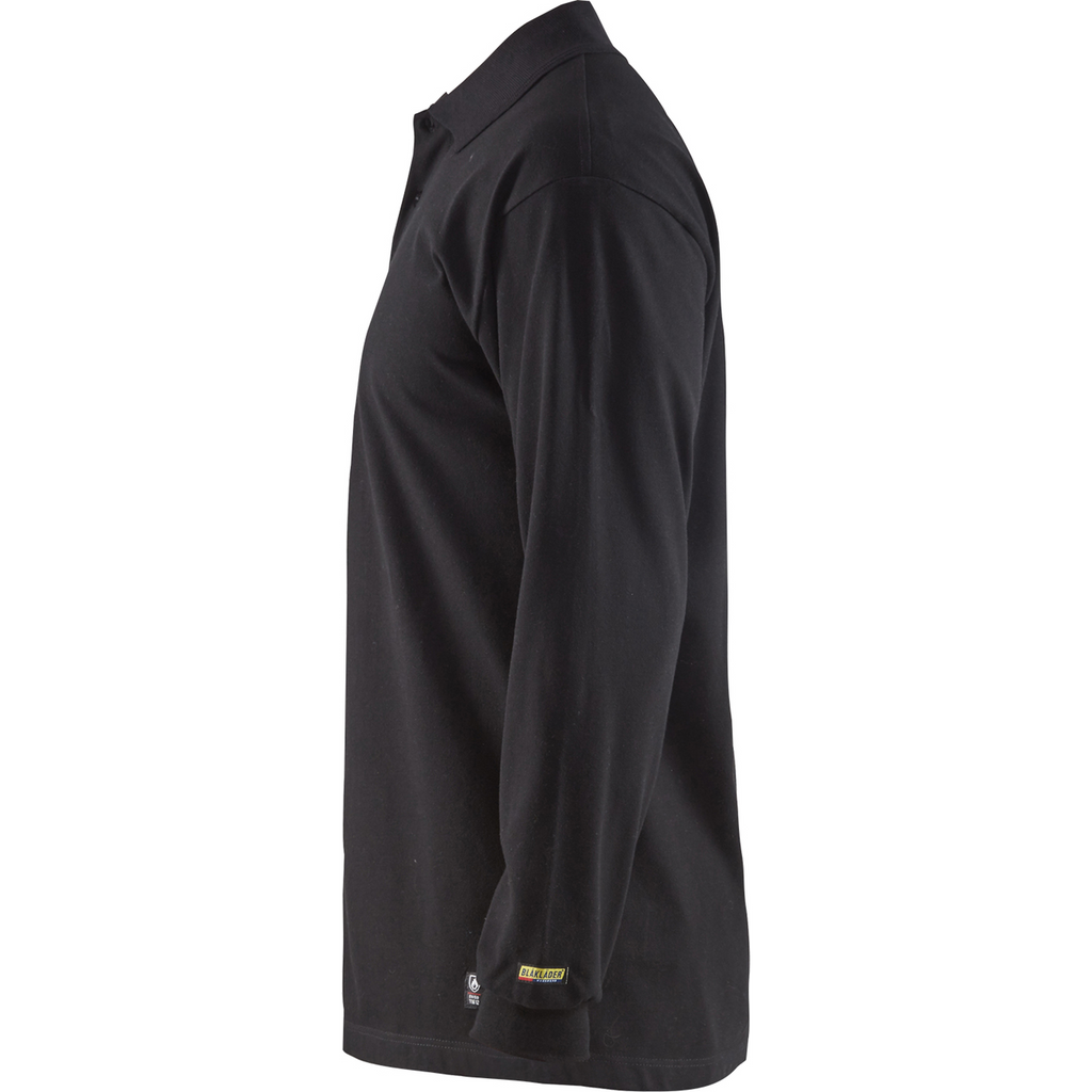 Blaklader Flame Retardant Long Sleeve Polo, Black (3)