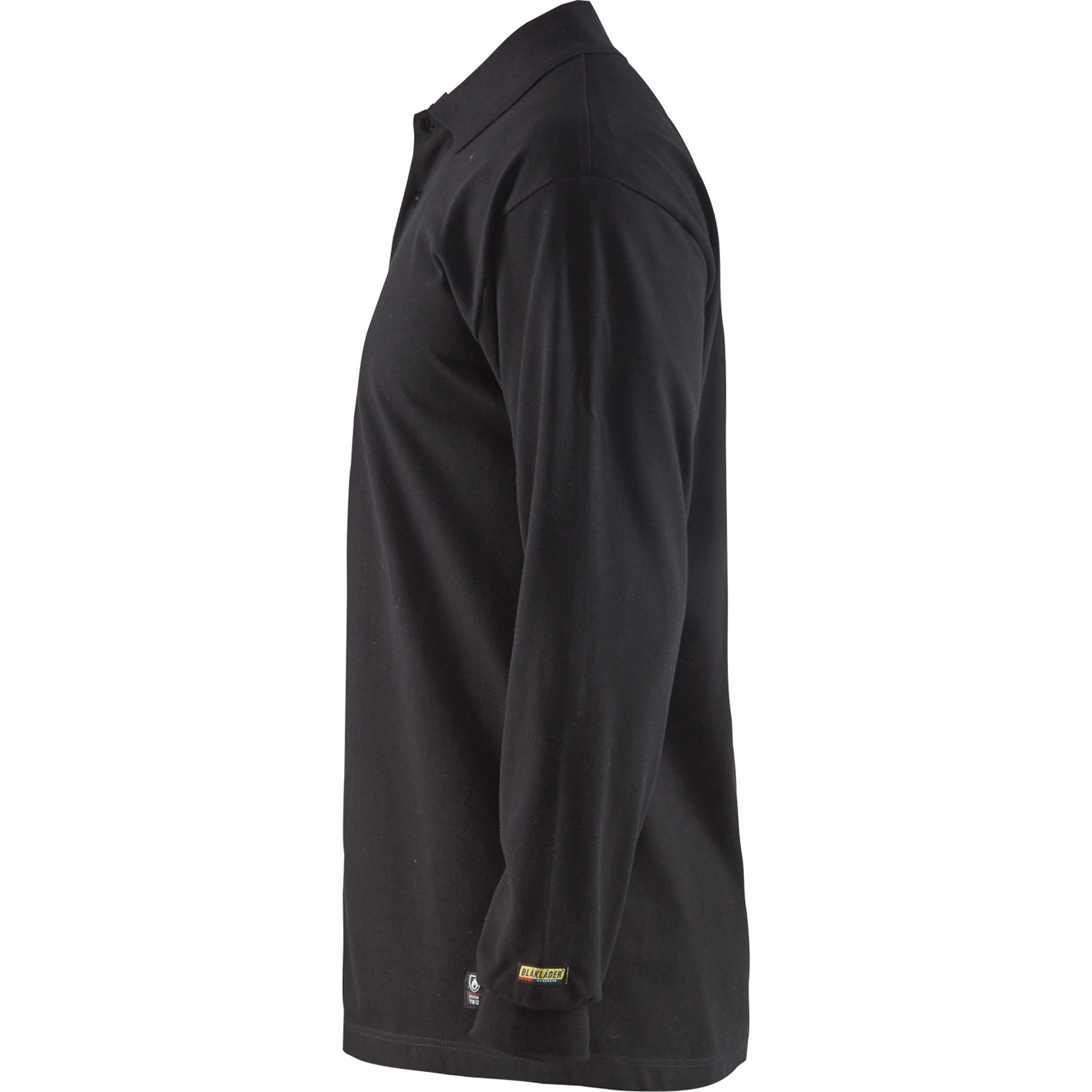Blaklader Flame Retardant Long Sleeve Polo, Black (3)