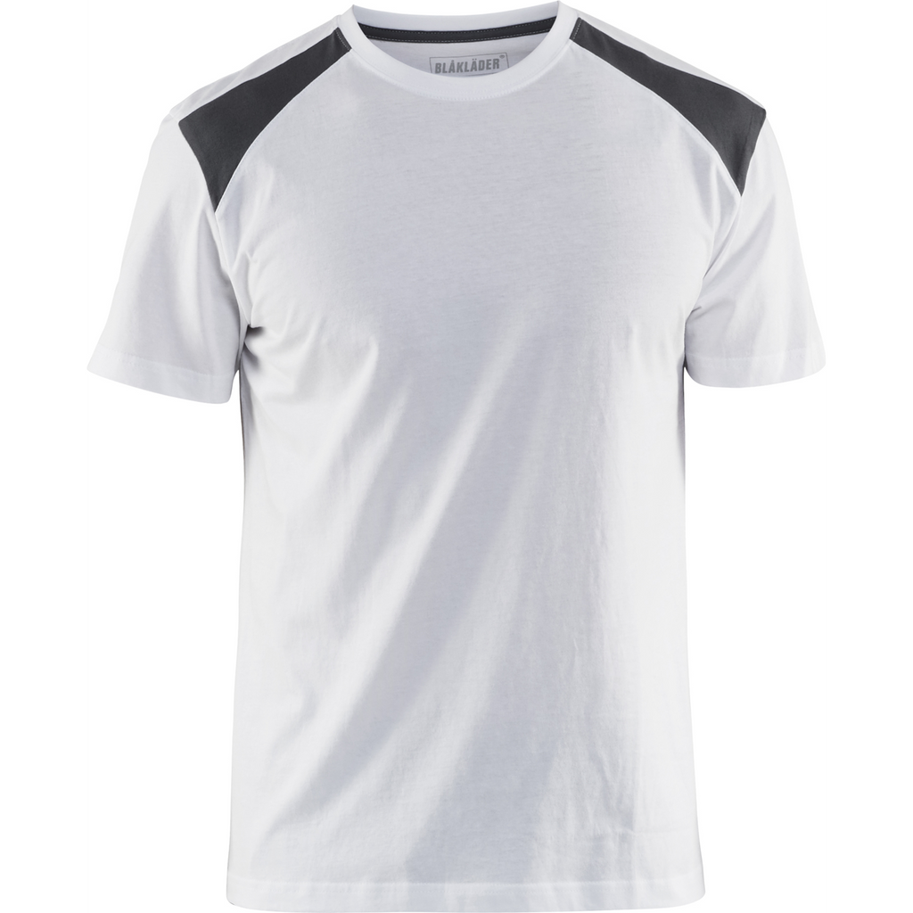 Blaklader T-Shirt, White/Dark Grey