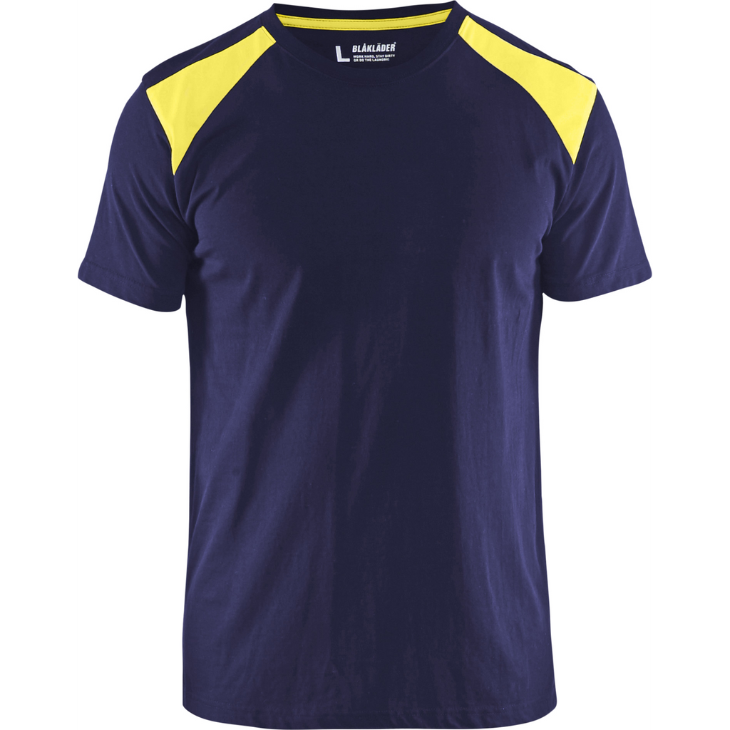 Blaklader T-Shirt, Navy/Yellow