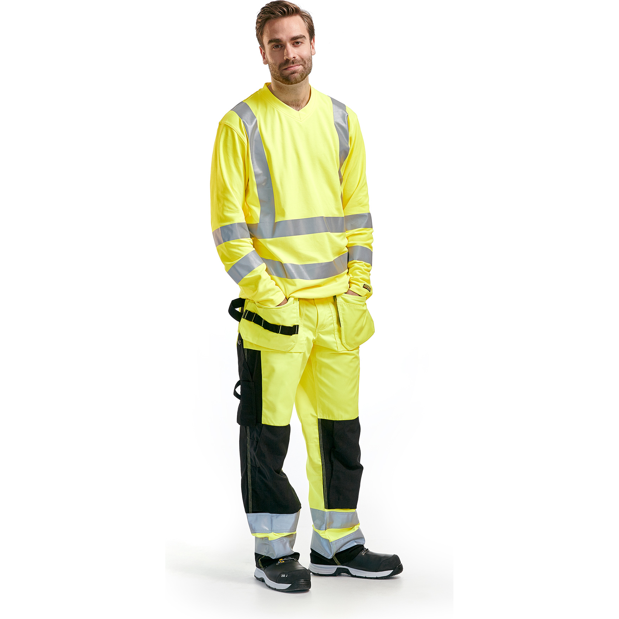 Blaklader High Vis UV Protection Long Sleeve Shirt, Yellow (5)