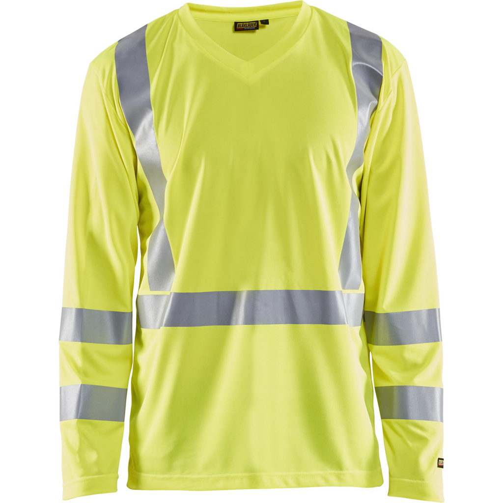 Blaklader High Vis UV Protection Long Sleeve Shirt, Yellow