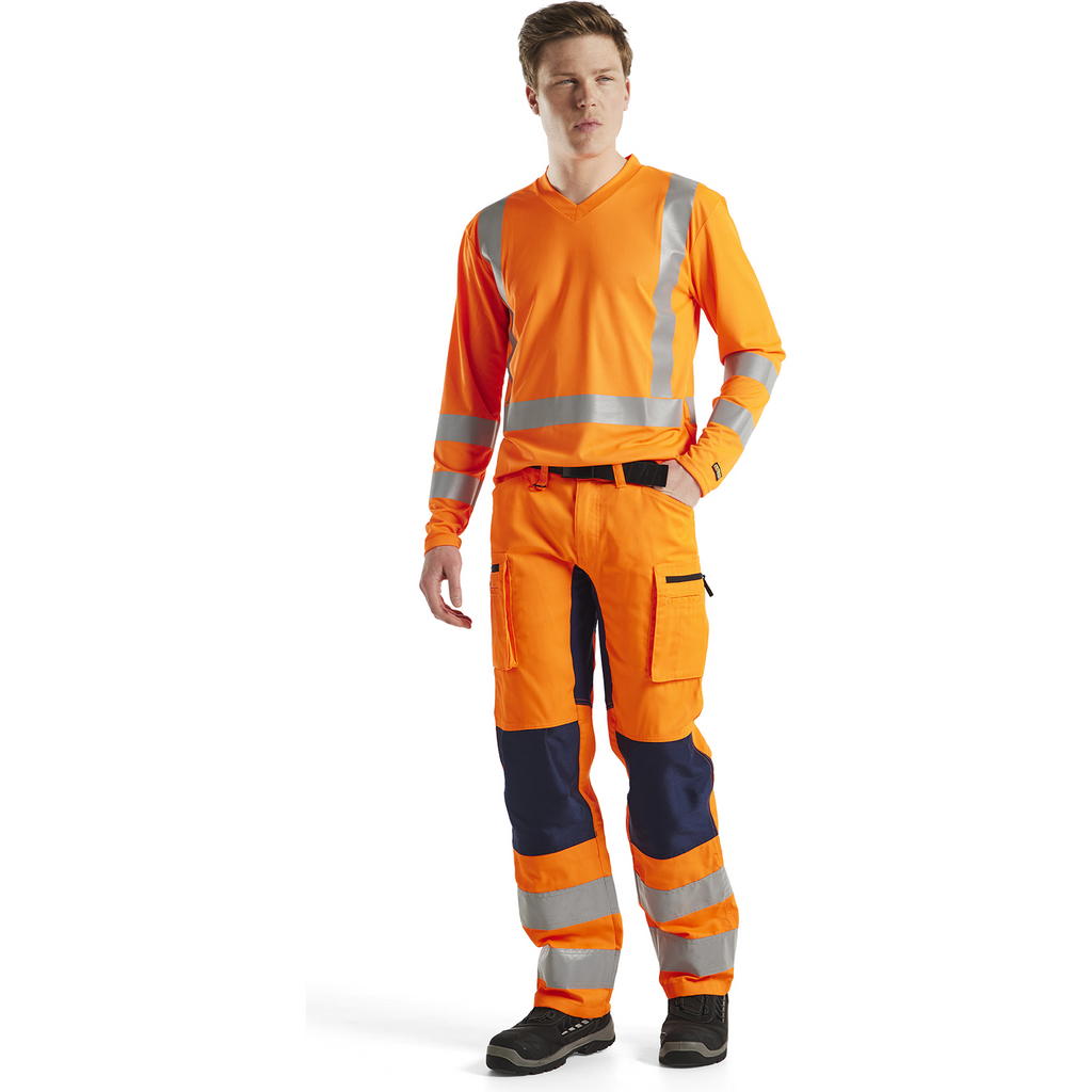 Blaklader High Vis UV Protection Long Sleeve Shirt, Orange (5)