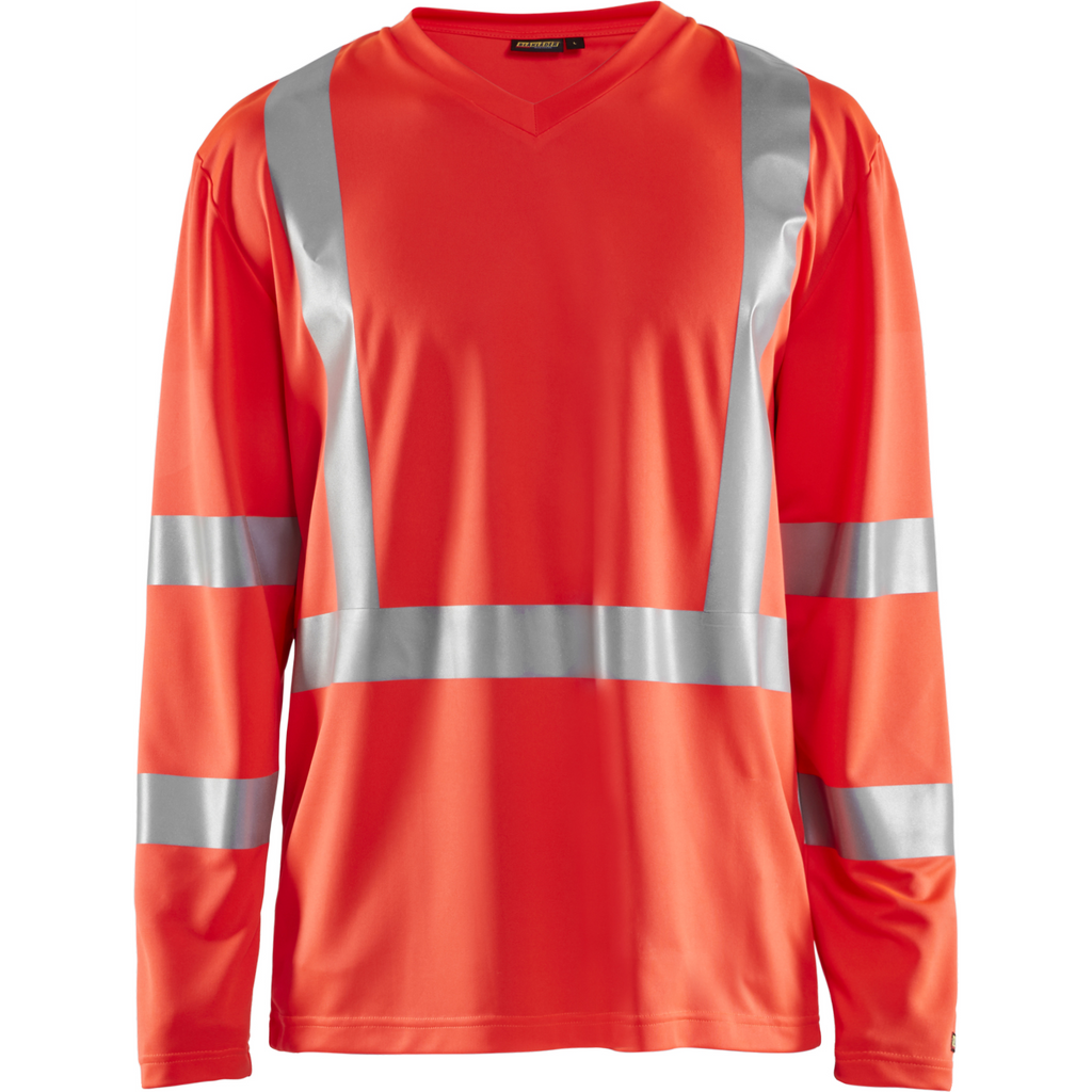 Blaklader High Vis UV Protection Long Sleeve Shirt, Red