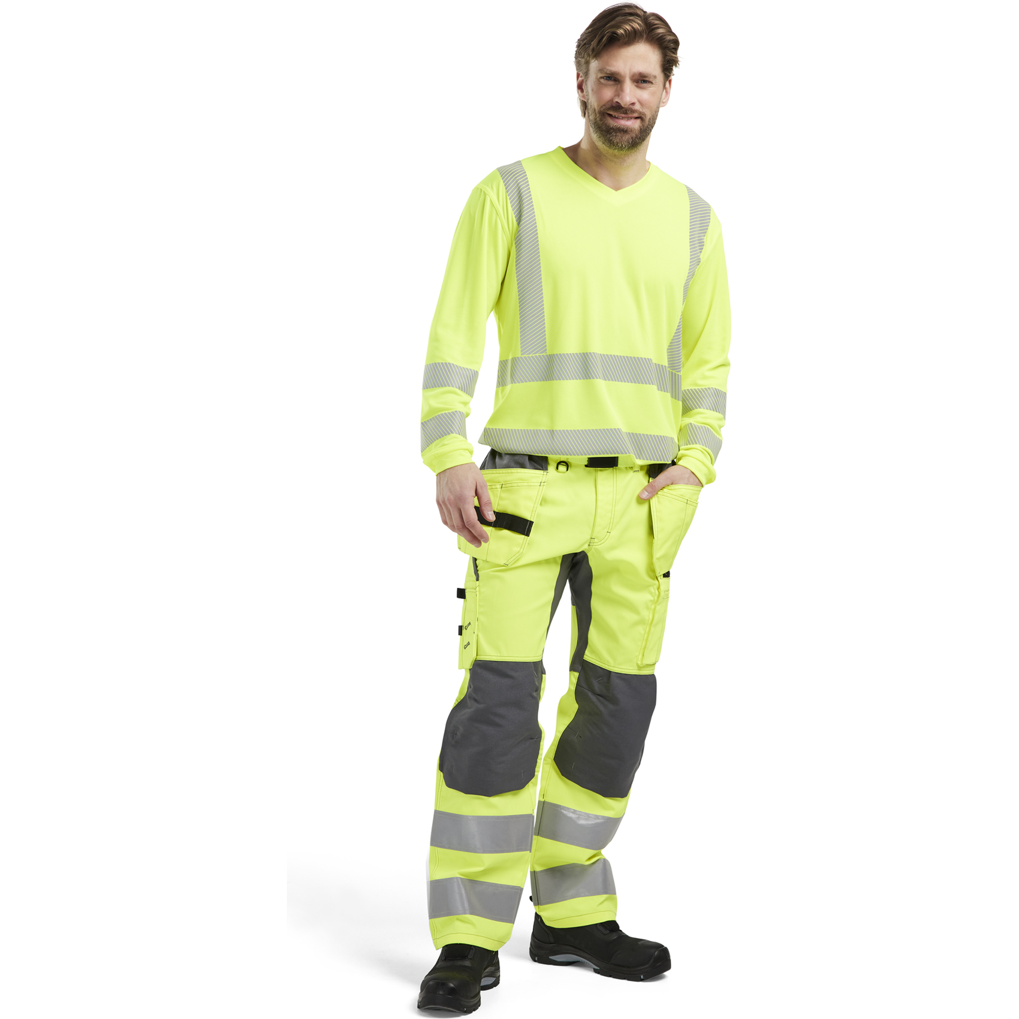 Blaklader High Vis UV Protection Long Sleeve Shirt, Yellow (5)