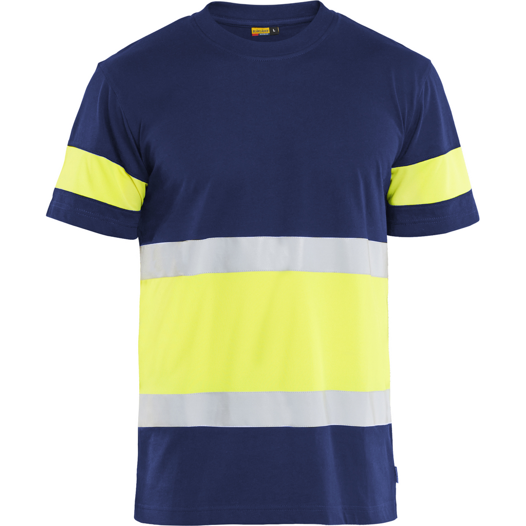Blaklader High Vis T-Shirt, Navy/Yellow