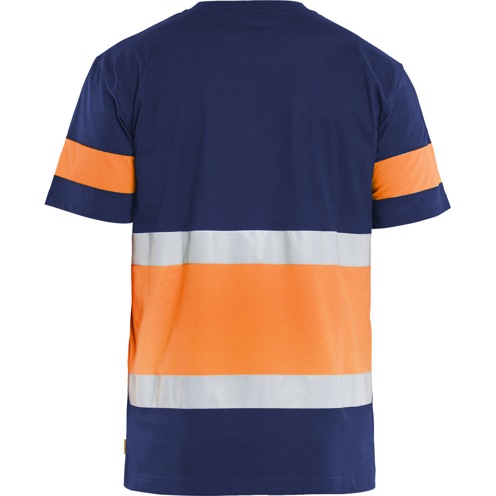 Blaklader High Vis T-Shirt, Navy Blue/Orange (4)