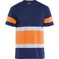 Blaklader High Vis T-Shirt, Navy Blue/Orange