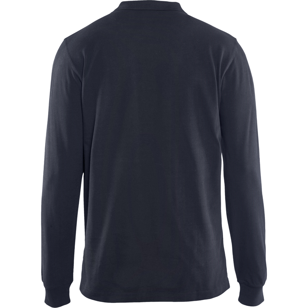 Blaklader Long Sleeve Polo Shirt, Dark Navy Blue (4)