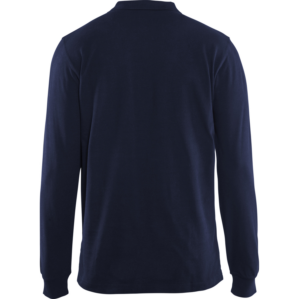 Blaklader Long Sleeve Polo Shirt, Navy Blue (4)