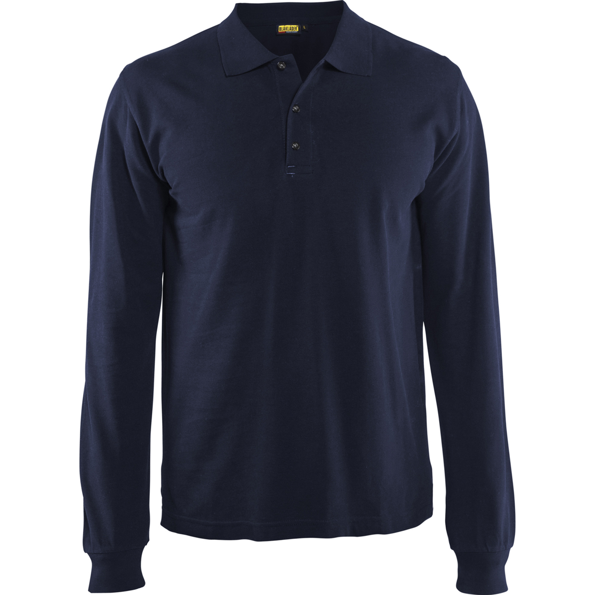 Blaklader Long Sleeve Polo Shirt, Navy Blue
