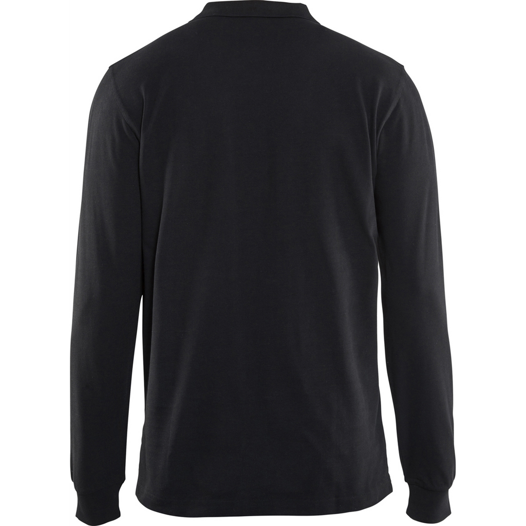Blaklader Long Sleeve Polo Shirt, Black (4)