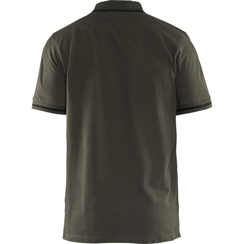 Blaklader Polo Shirt, Dark Olive Green/Black (4)