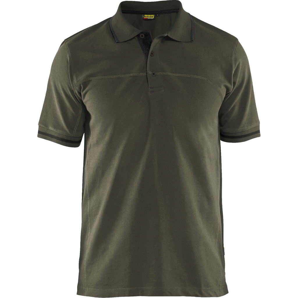 Blaklader Polo Shirt, Dark Olive Green/Black