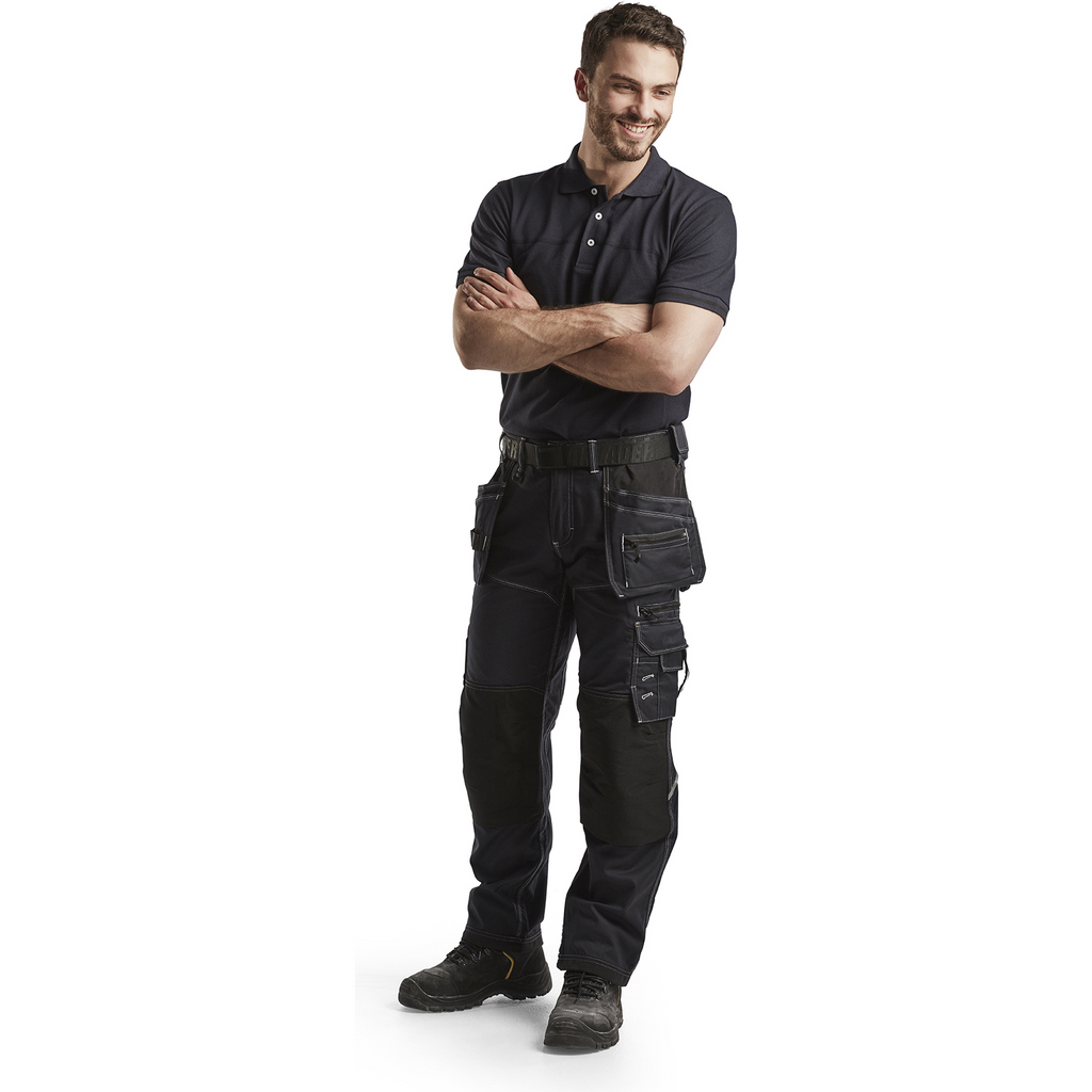 Blaklader Polo Shirt, Dark Navy/Black (6)