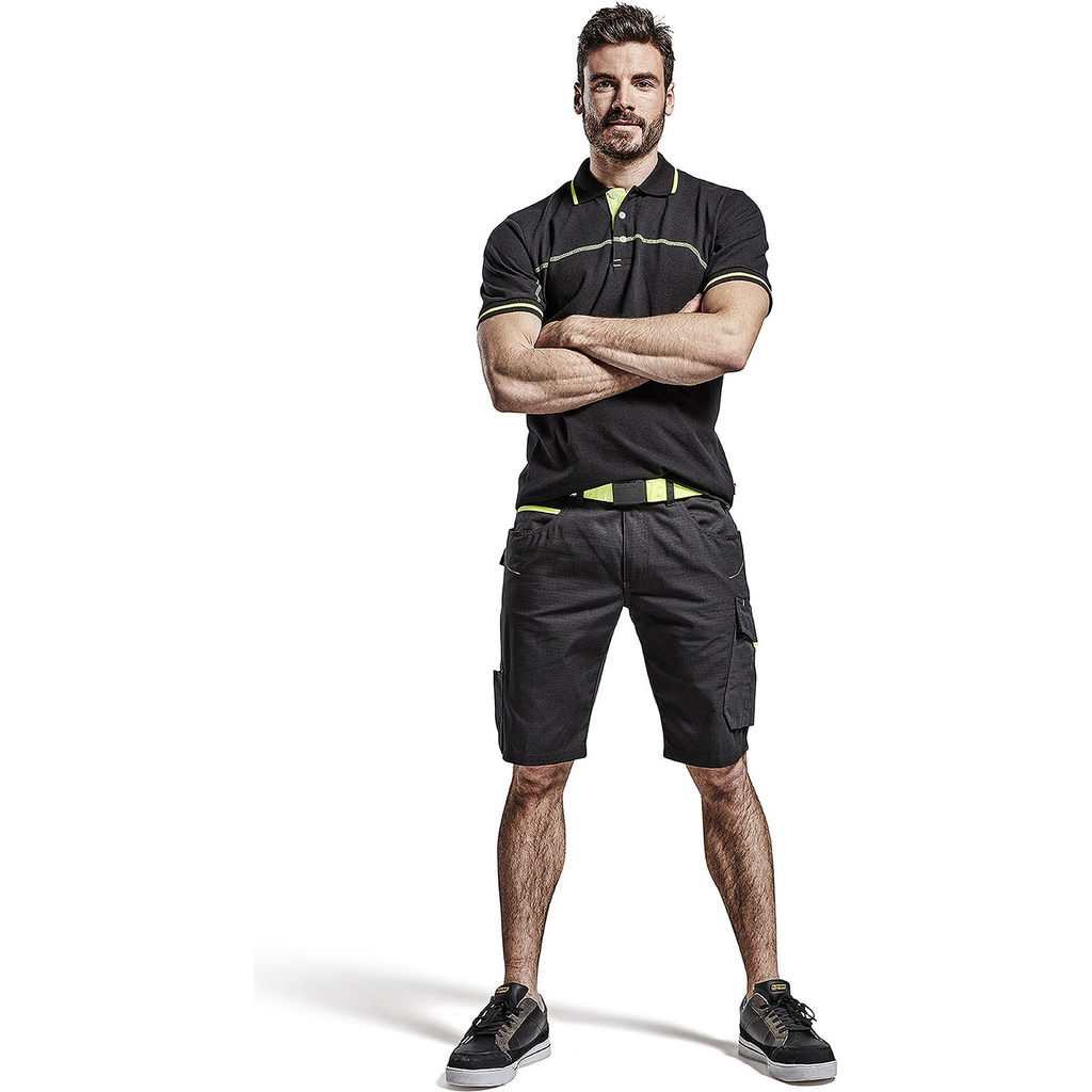 Blaklader Polo Shirt, Black/Yellow (5)