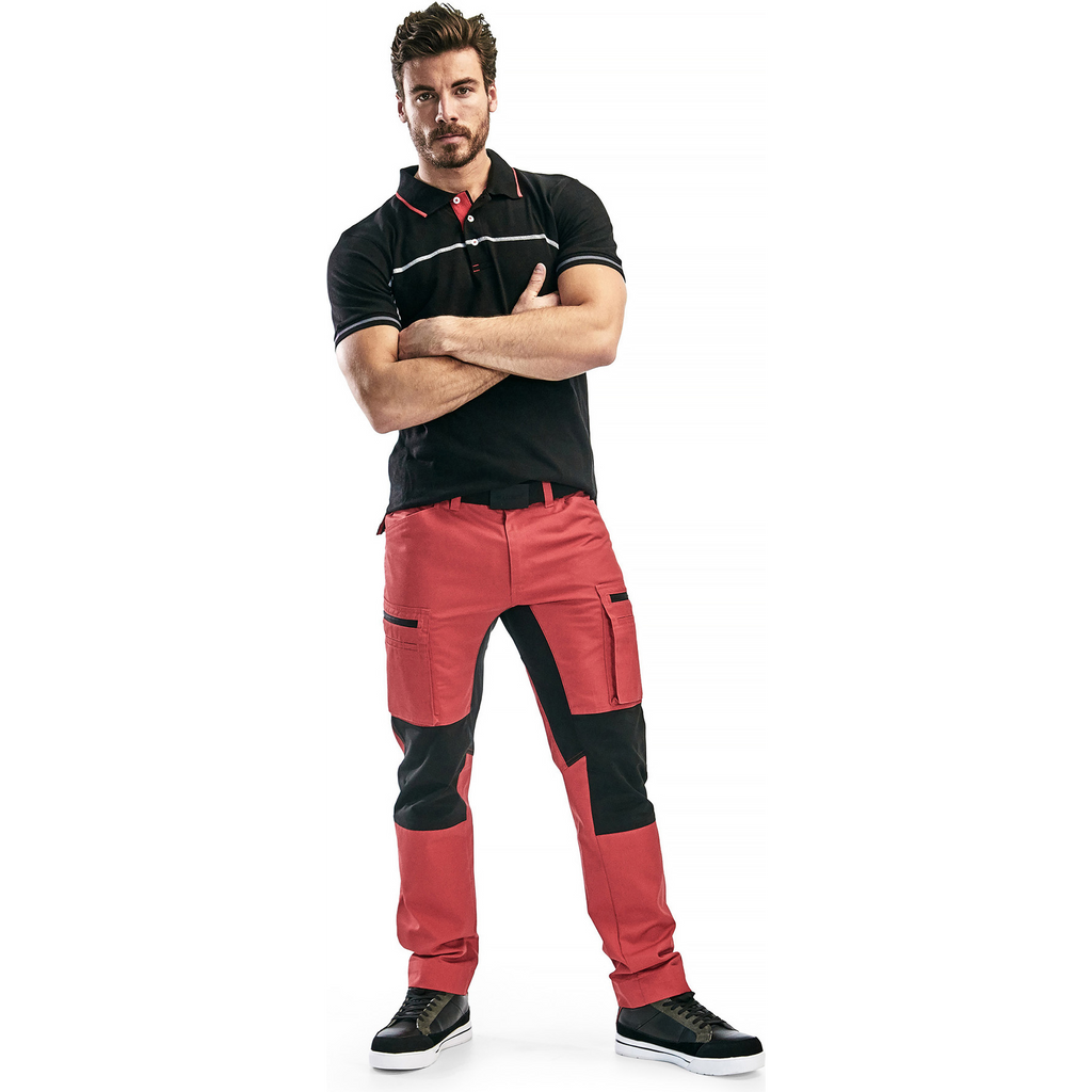Blaklader Polo Shirt, Black/Red (5)
