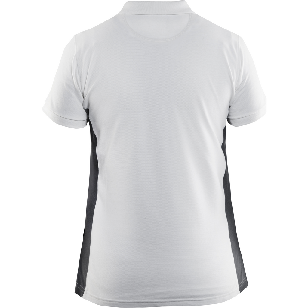 Blaklader Women's Polo Shirt, White/Dark Grey (4)