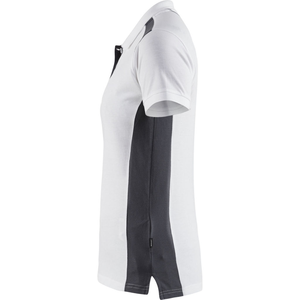 Blaklader Women's Polo Shirt, White/Dark Grey (3)