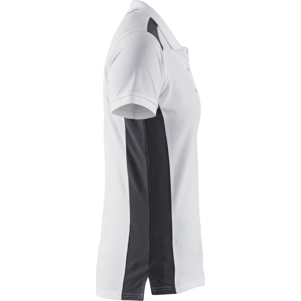 Blaklader Women's Polo Shirt, White/Dark Grey (2)