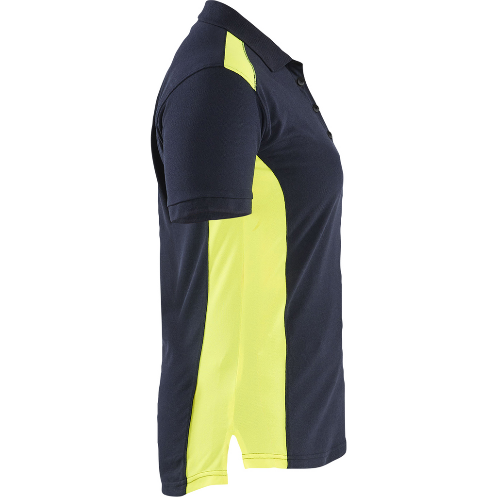 Blaklader Ladies Polo Shirt, Dark Navy/Yellow (2)