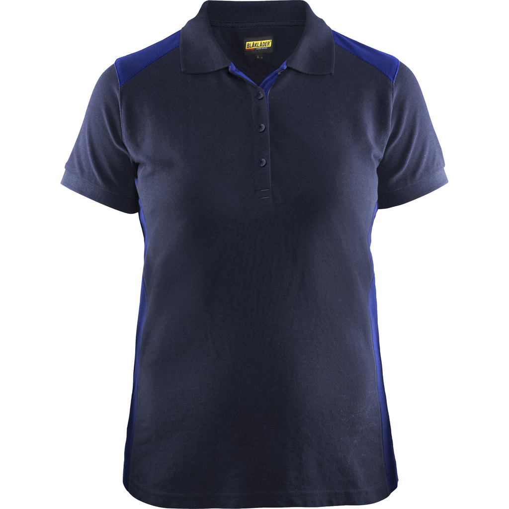 Blaklader Ladies Polo Shirt, Navy/Royal Blue
