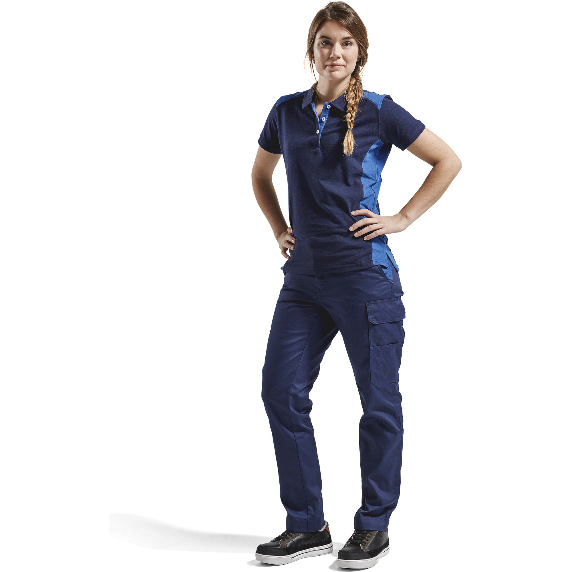 Blaklader Ladies Polo Shirt, Navy/Royal Blue (5)