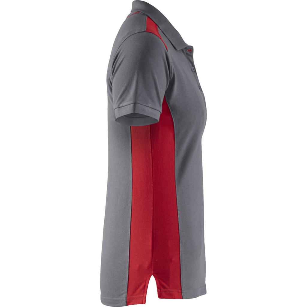 Blaklader Women's Polo Shirt, Grey/Red (2)