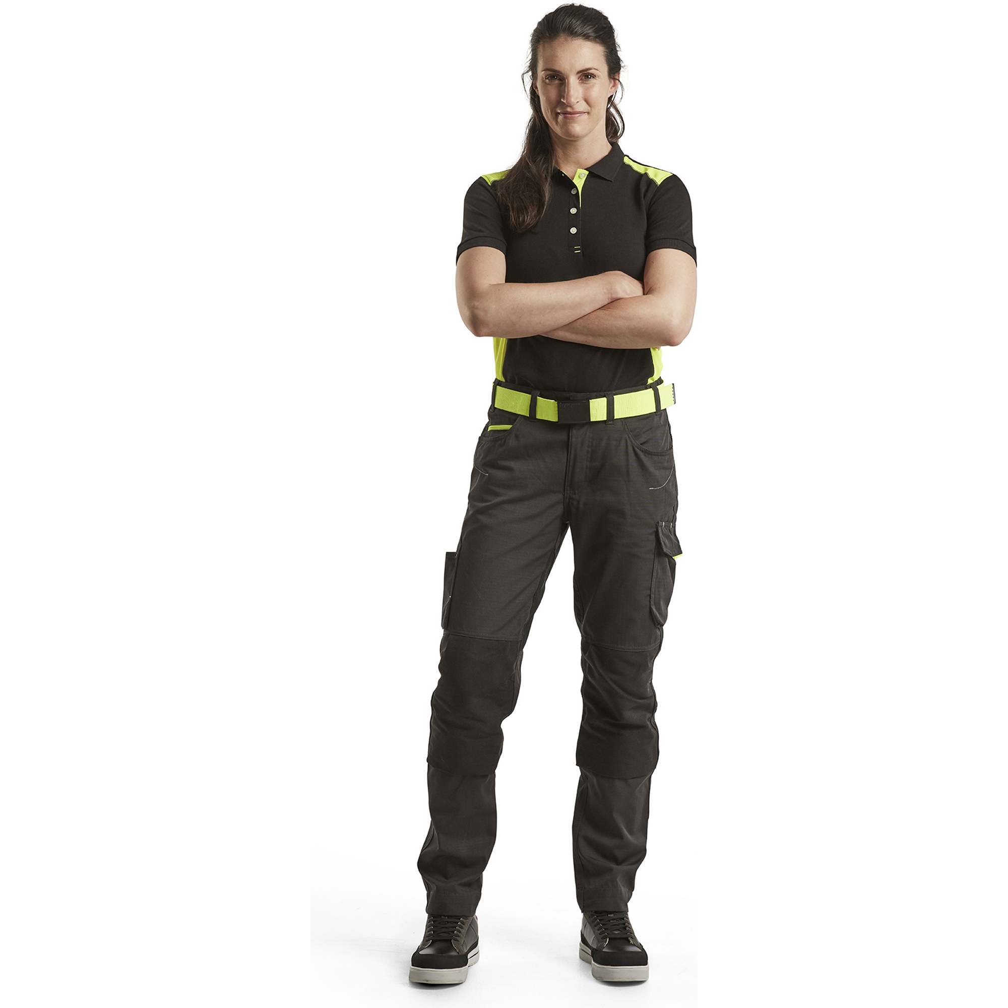 Blaklader Ladies Polo Shirt, Black/Yellow (5)