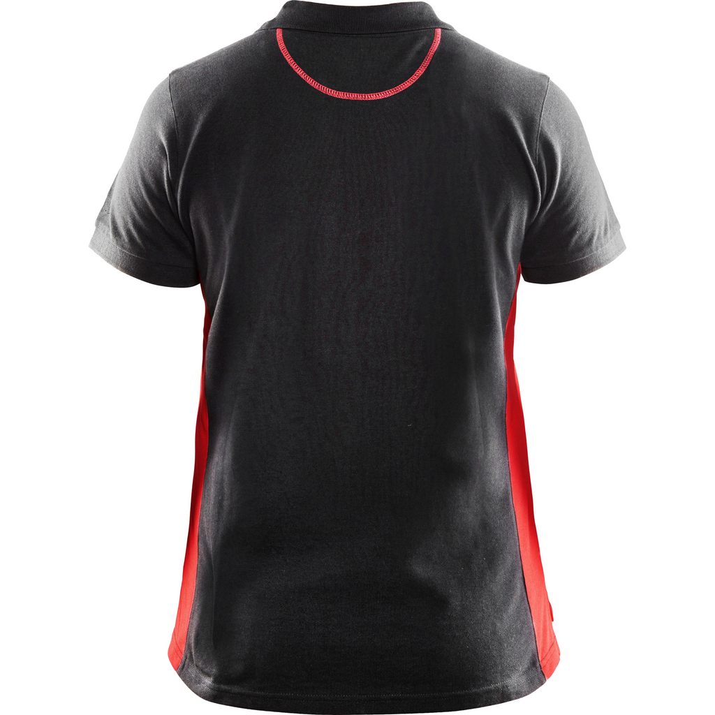 Blaklader Ladies Polo Shirt, Black/Red (4)