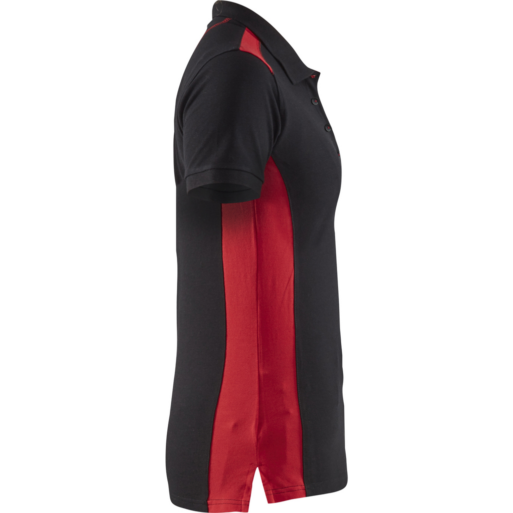 Blaklader Ladies Polo Shirt, Black/Red (2)