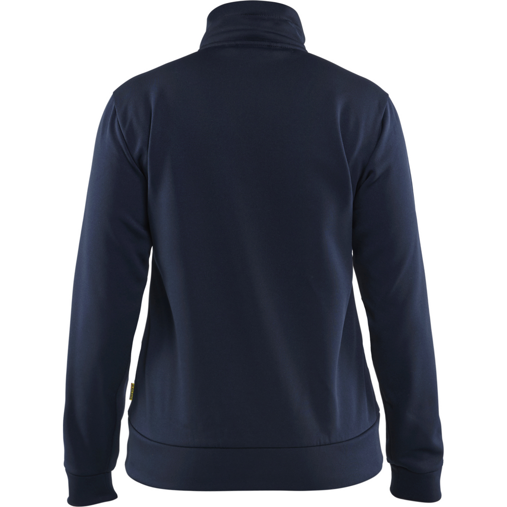 Blaklader Ladies Zip Sweatshirt, Dark Navy/Yellow (4)