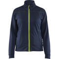 Blaklader Ladies Zip Sweatshirt, Dark Navy/Yellow