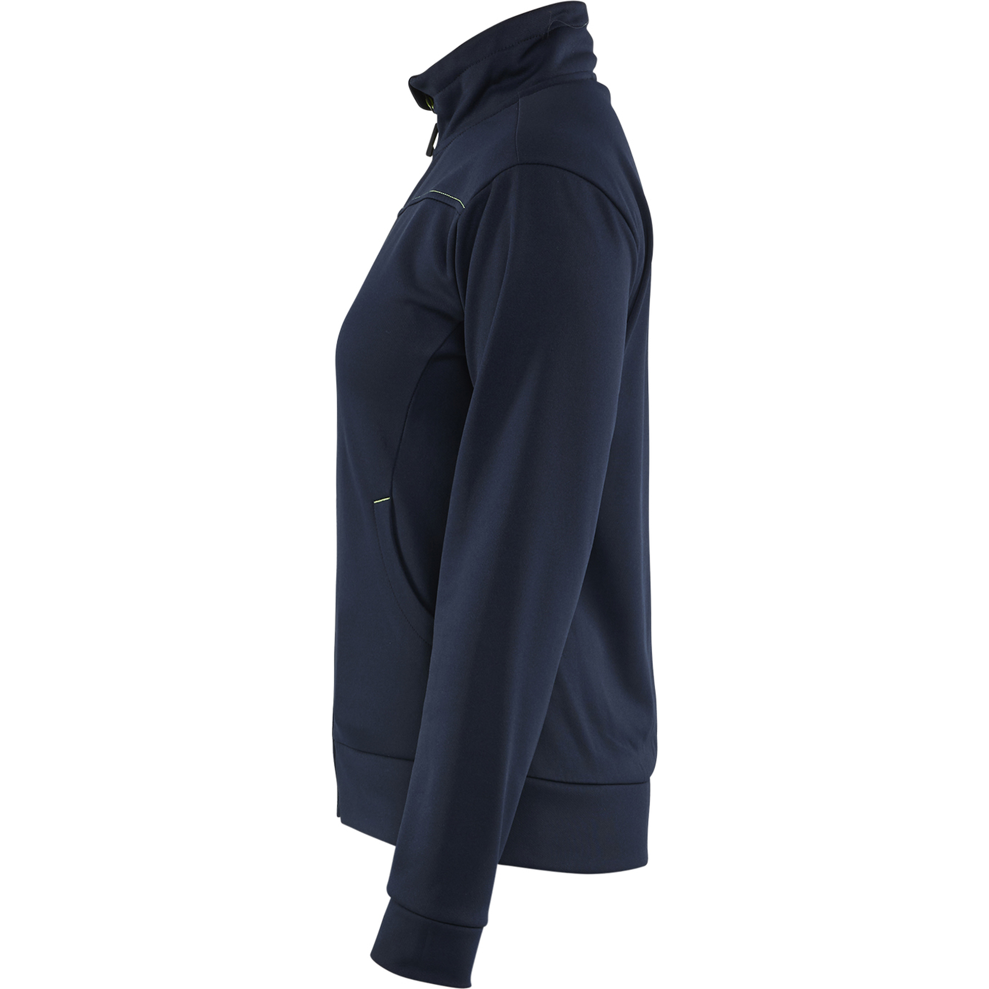 Blaklader Ladies Zip Sweatshirt, Dark Navy/Yellow (3)