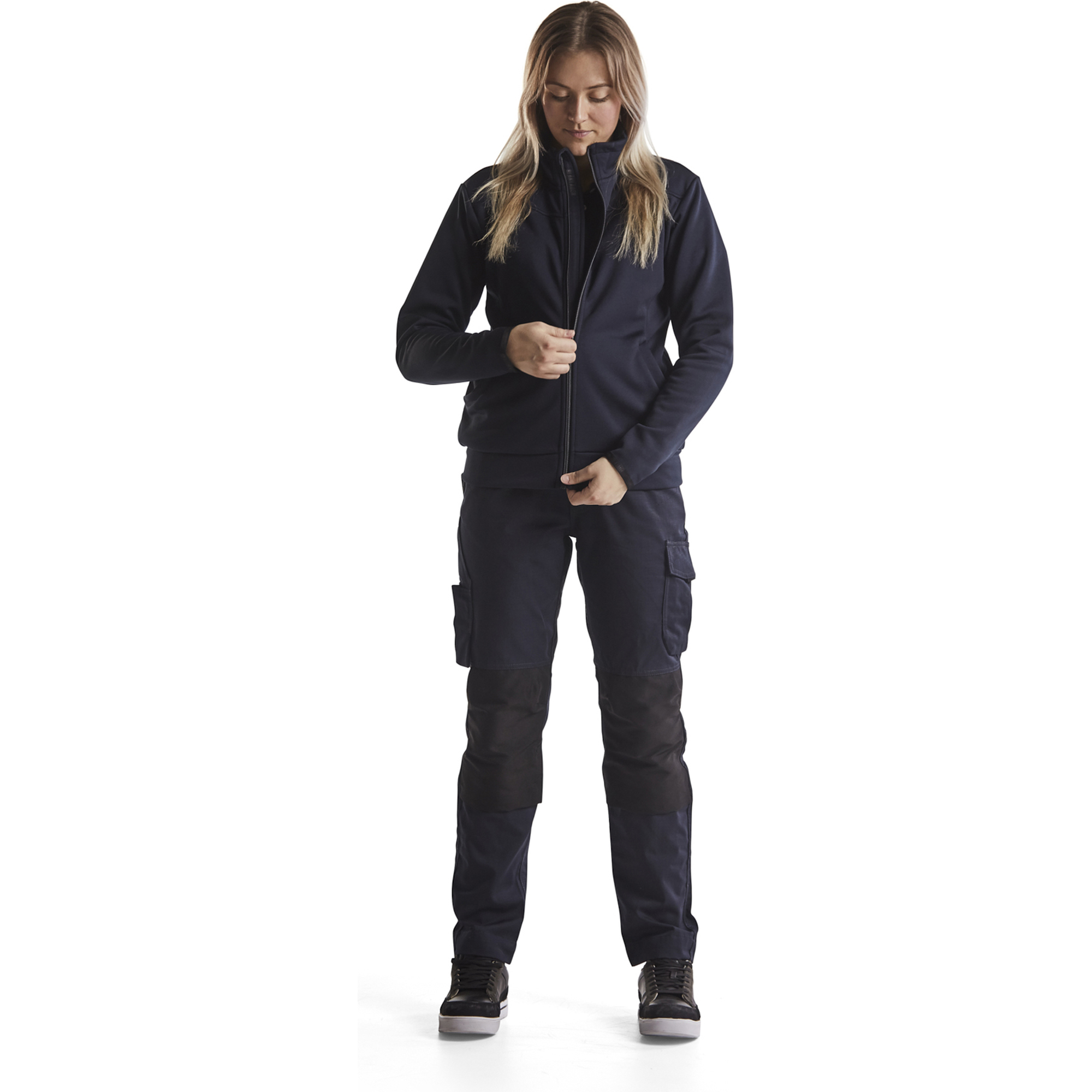 Blaklader Ladies Zip Sweatshirt, Dark Navy/Black (5)