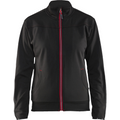 Blaklader Ladies Zip Sweatshirt, Black/Red