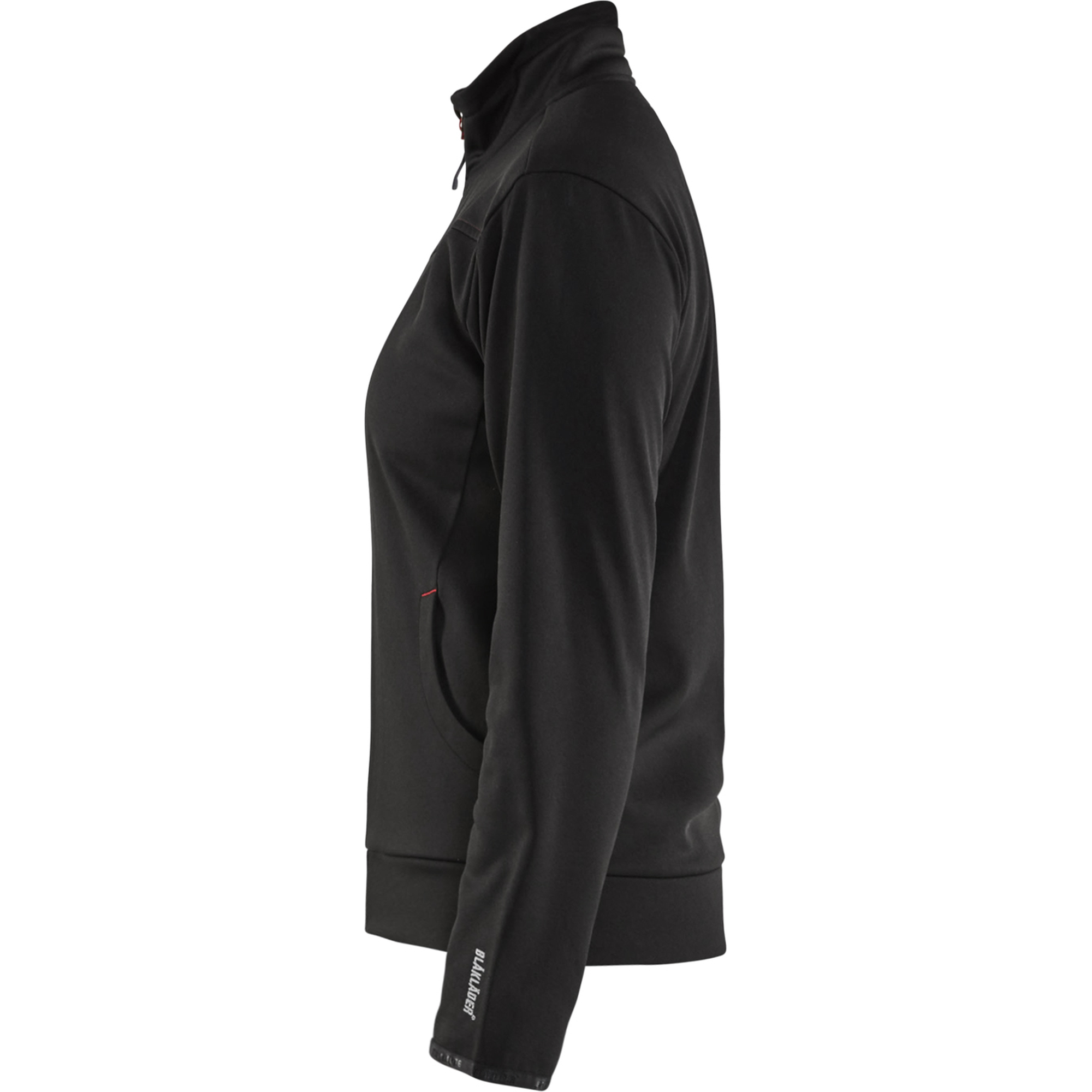 Blaklader Ladies Zip Sweatshirt, Black/Red (3)