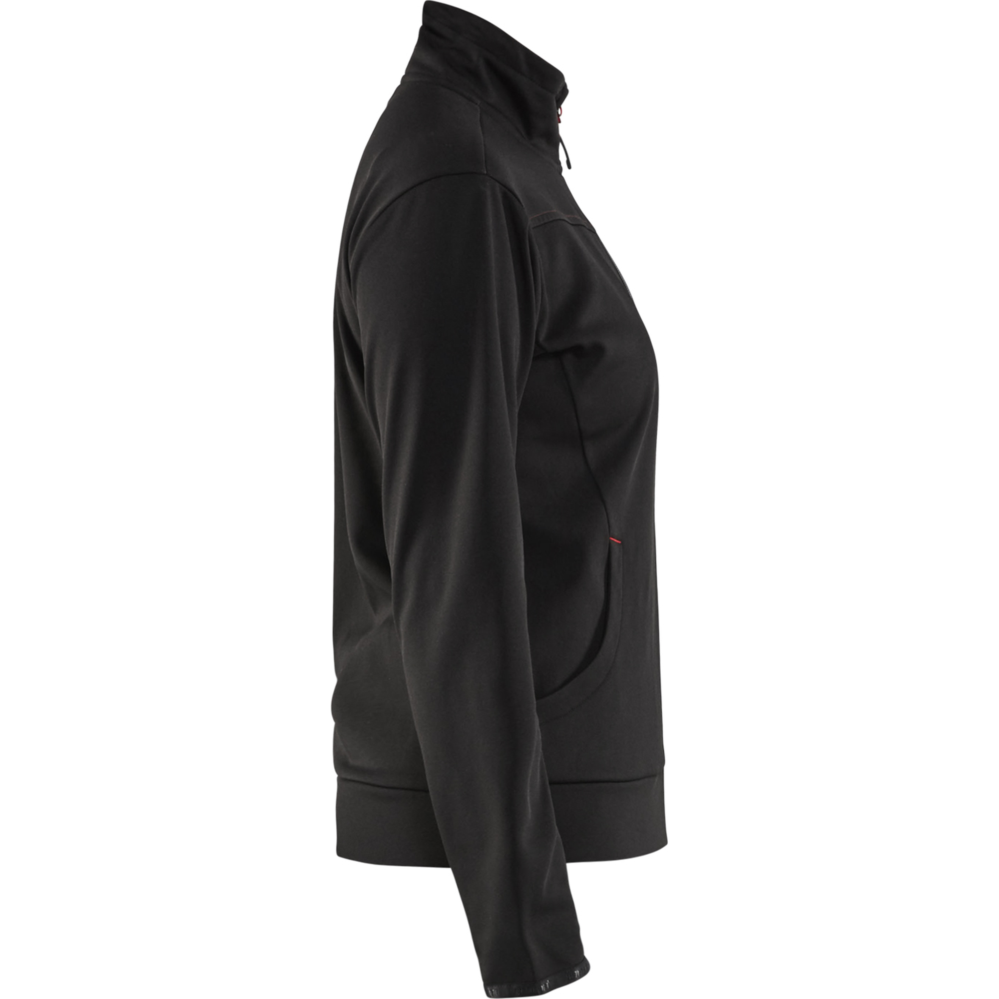 Blaklader Ladies Zip Sweatshirt, Black/Red (2)
