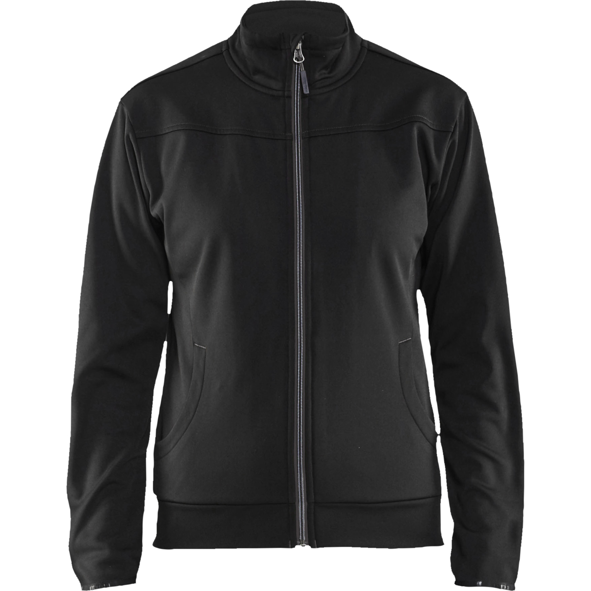 Blaklader Ladies Zip Sweatshirt, Black/Dark Grey